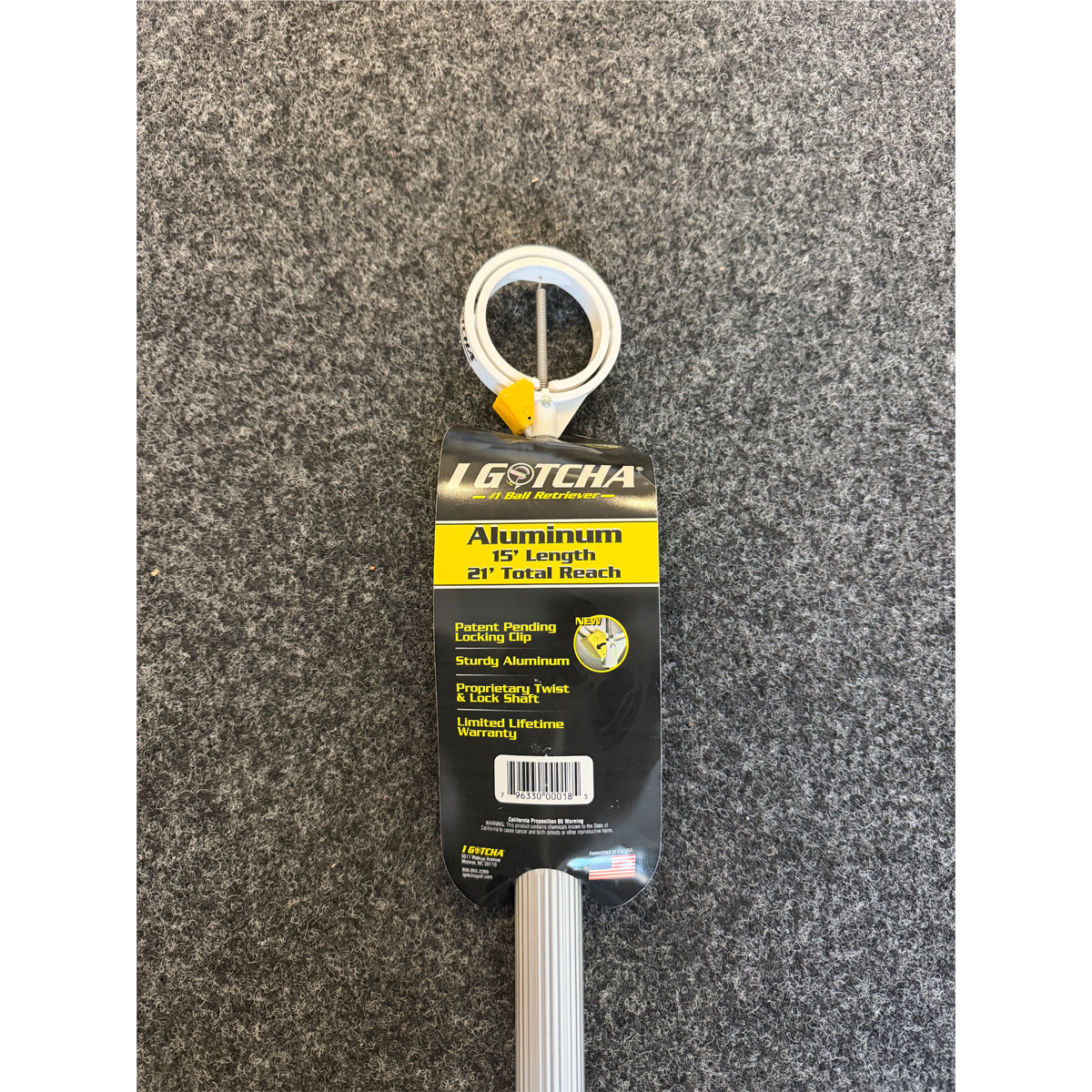 I GOTCHA Golfball Retriever aus Aluminium – 15 ft Länge / 21 ft Gesamtreichweite