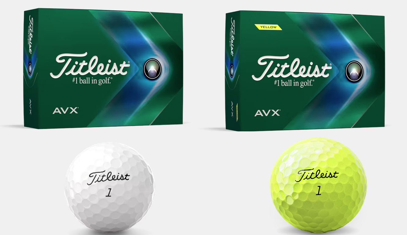 Titleist 2023 AVX Golfbälle weiß oder gelb 12/24 oder 48 Stück