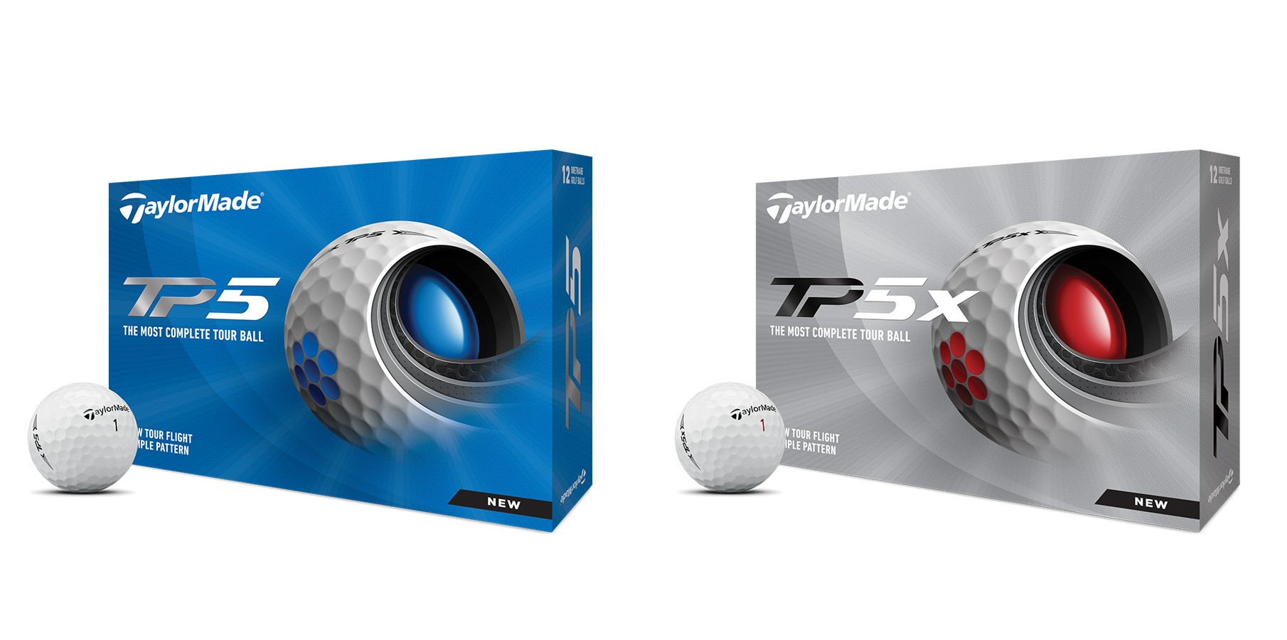 TaylorMade Golfbälle TP5  oder TP5x, 12 / 24 oder 48 Stück
