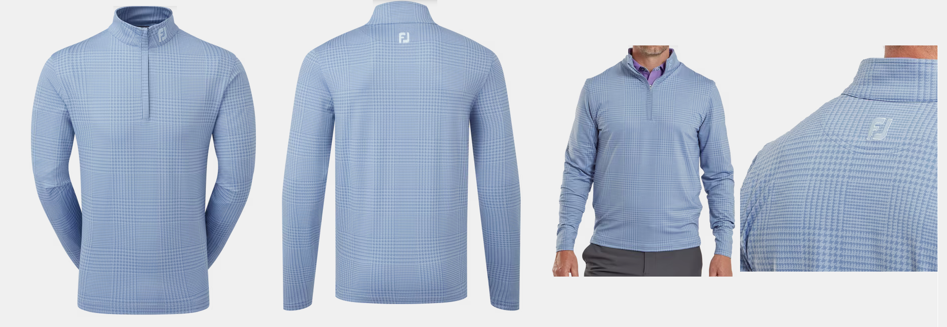 Footjoy 2024 Glen Plaid Chill-Out Pullover 1/4 Zip - Herren