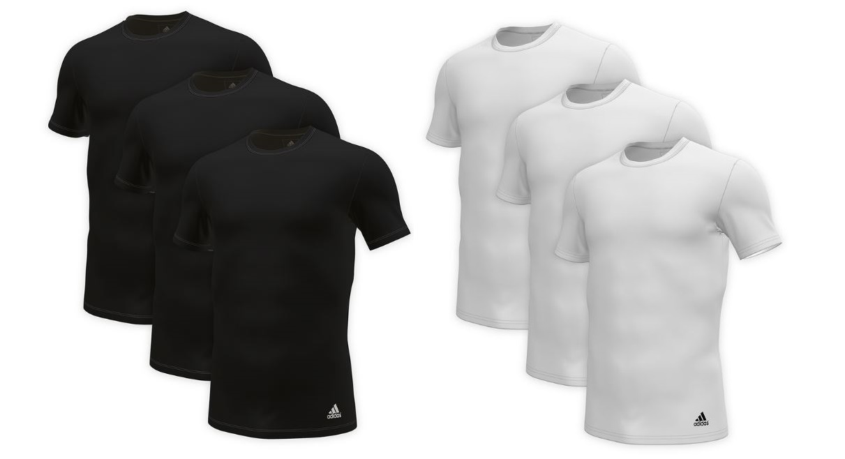 adidas CREW NECK (3er Pack!) Shirts/Unterhemden - Herren
