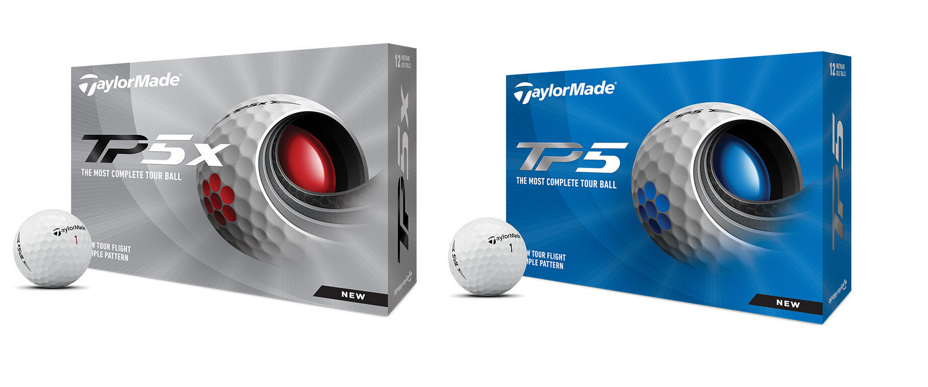 TaylorMade Golfbälle 2022  TP5 oder TP5x, 12 / 24 oder 48 Stück