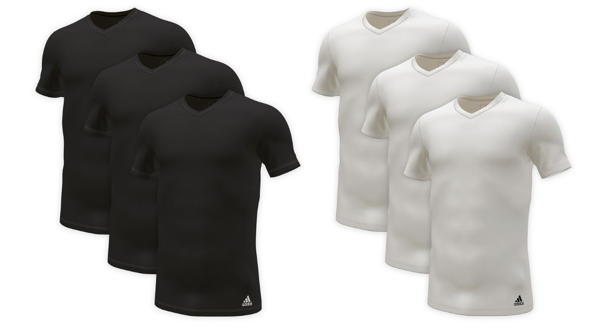 adidas V-NECK (3er Pack!) Shirts/Unterhemden - Herren
