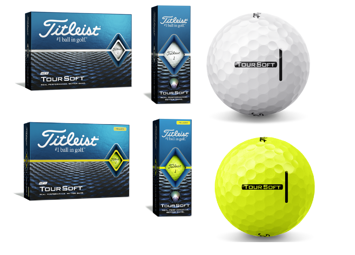 Titleist Tour Soft Golfbälle weiß oder gelb 12/24 oder 48 Stück
