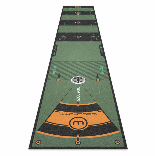 WELLPUTT - Puttingmatte Golftraining - 3m grün